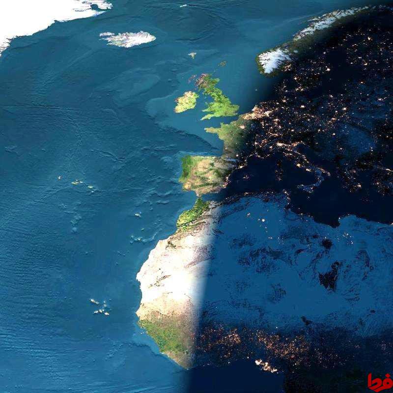 تصویر ناسا از مرز بین شب و روز